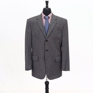 Jos. A. Bank 44L Gray HB 3-Button Sport Coat Blazer Jacket G684